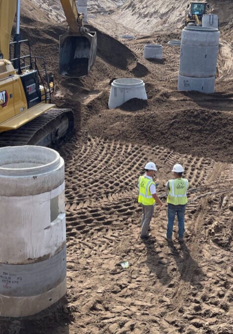 Contact Nodland Construction in Alexandria, MN workers with excavator