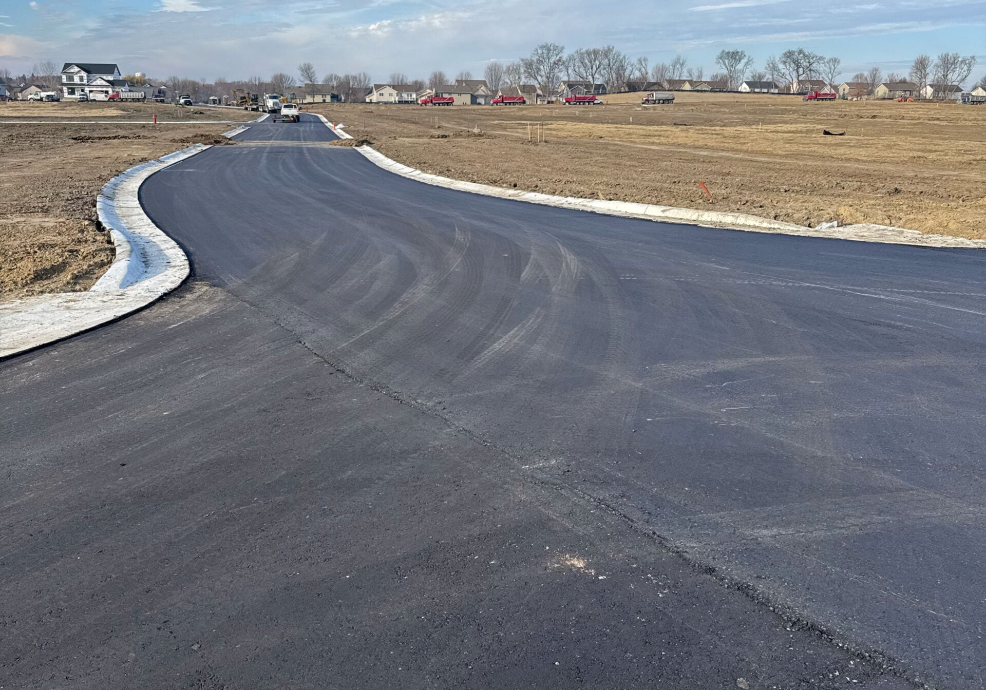 Nodland Construction finished street for Tanglewood development